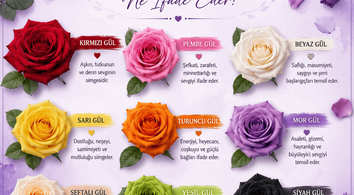 Gül Anlamları Renklerine Göre Güller Ne İfade Eder